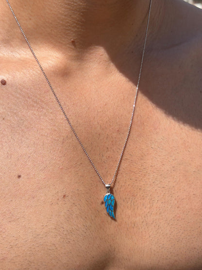 Wing Opal Necklace in Sterling Silver 925s