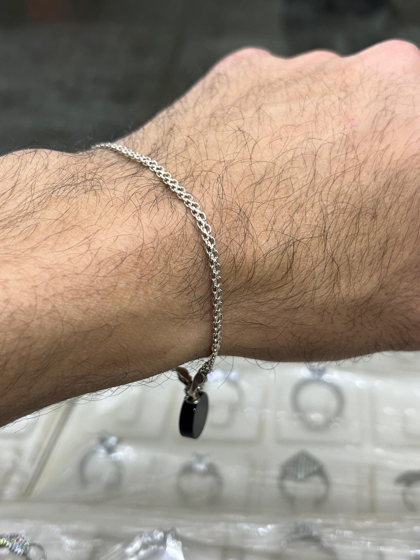 Bismark with onyx-S925 Sterling Silver Bracelet for men