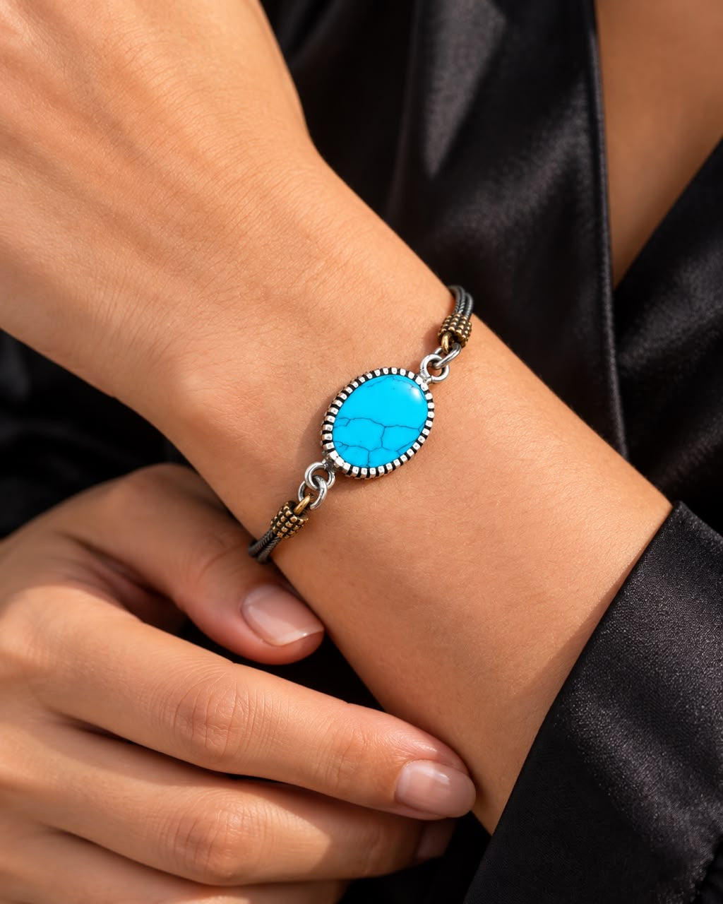 Zarqa Bracelet -in Sterling Silver -925s-18cm