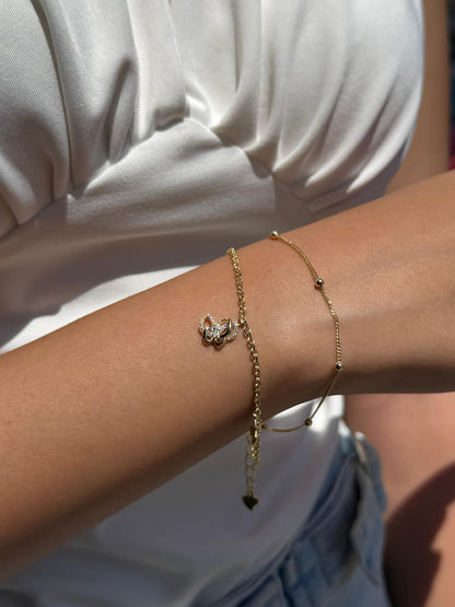 Double Gold plated Bracelet -in Sterling Silver -925