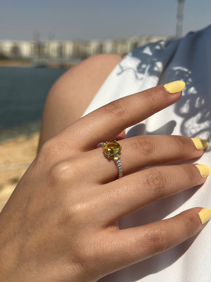 Sun Code Ring in Sterling Silver -925