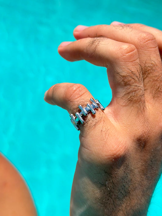 Rivet Ring in Sterling Silver 925s