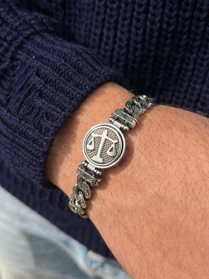 Judge’s Rotating Bracelet S925 Sterling Silver 21.5cm