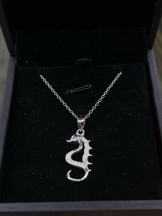 Seahorse Necklace -sterling Silver-925s