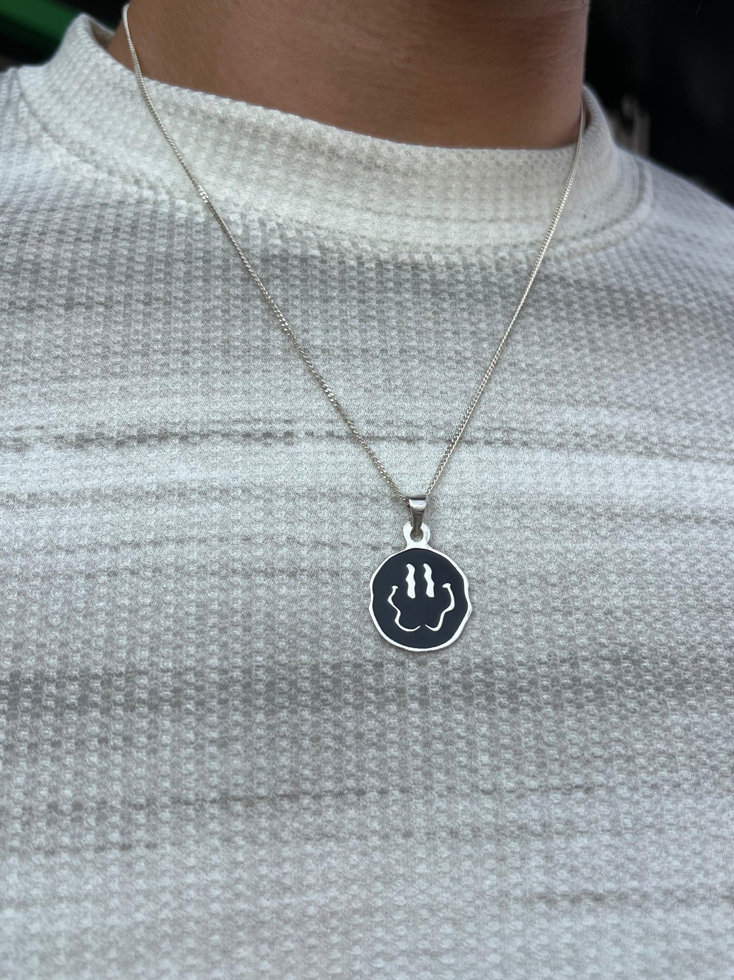 Steamy Smile Necklace for Men's Sterling Silver 925s