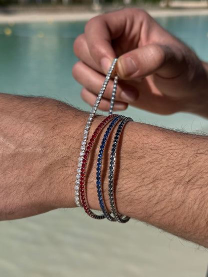 2.7mm Elastic Tennis Bracelet in Sterling Silver925s