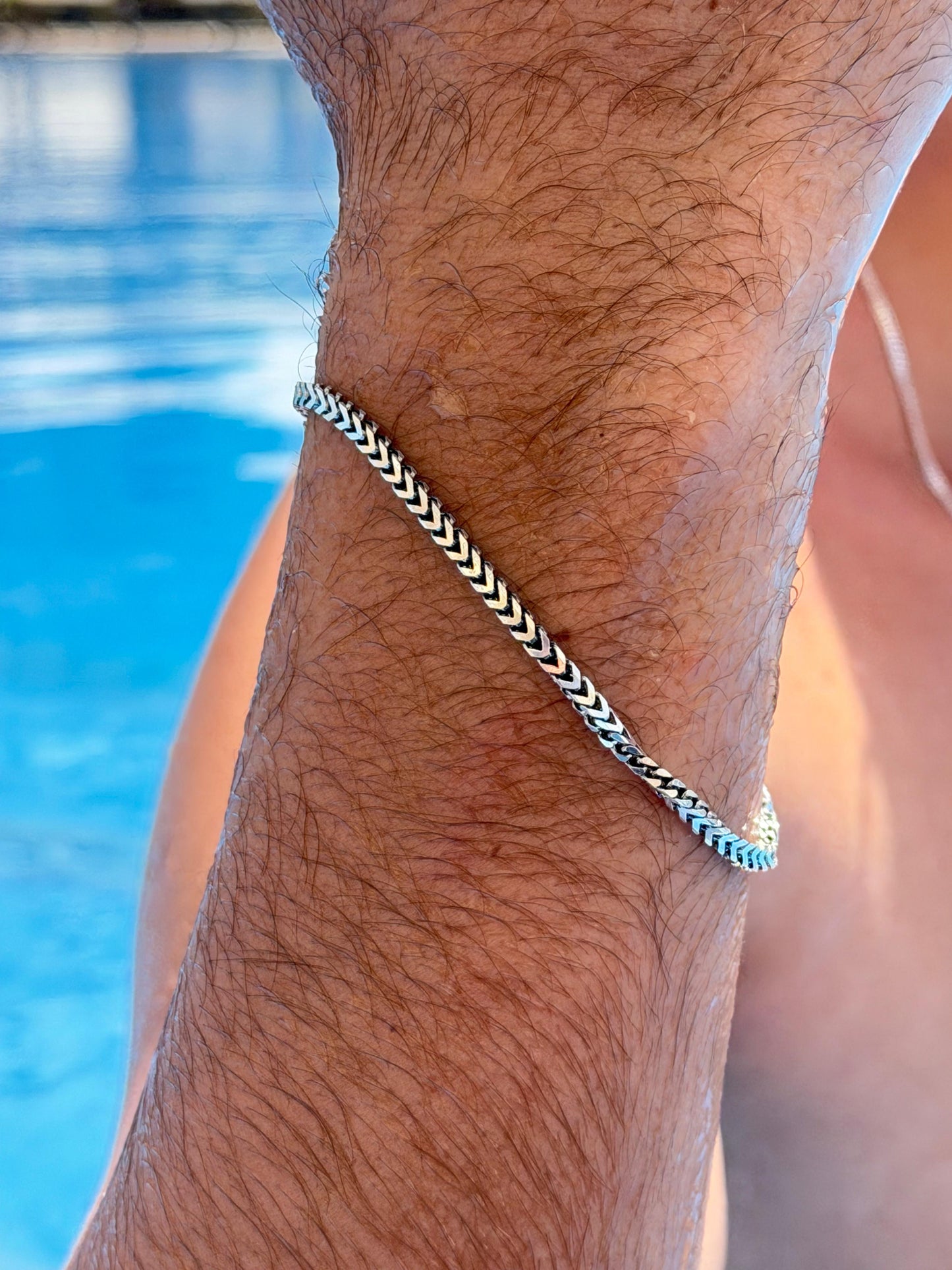 V Flow Bracelet Sterling Silver 925s-(20cm-3mm)