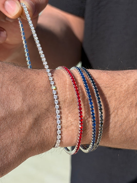 2.7mm Elastic Tennis Bracelet in Sterling Silver925s