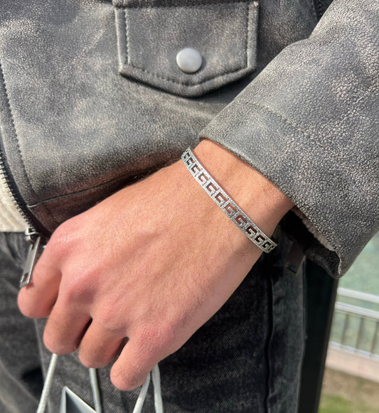 Stamped GUCCI Bangle bracelet -S925 Sterling Silver for men -