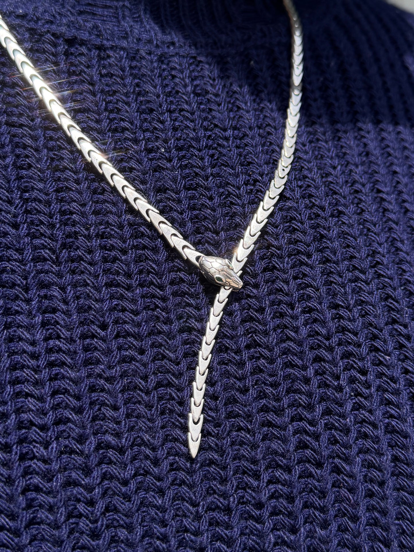 Exclusive ⭕️ Snake-themed chain for Men's Sterling Silver 925s