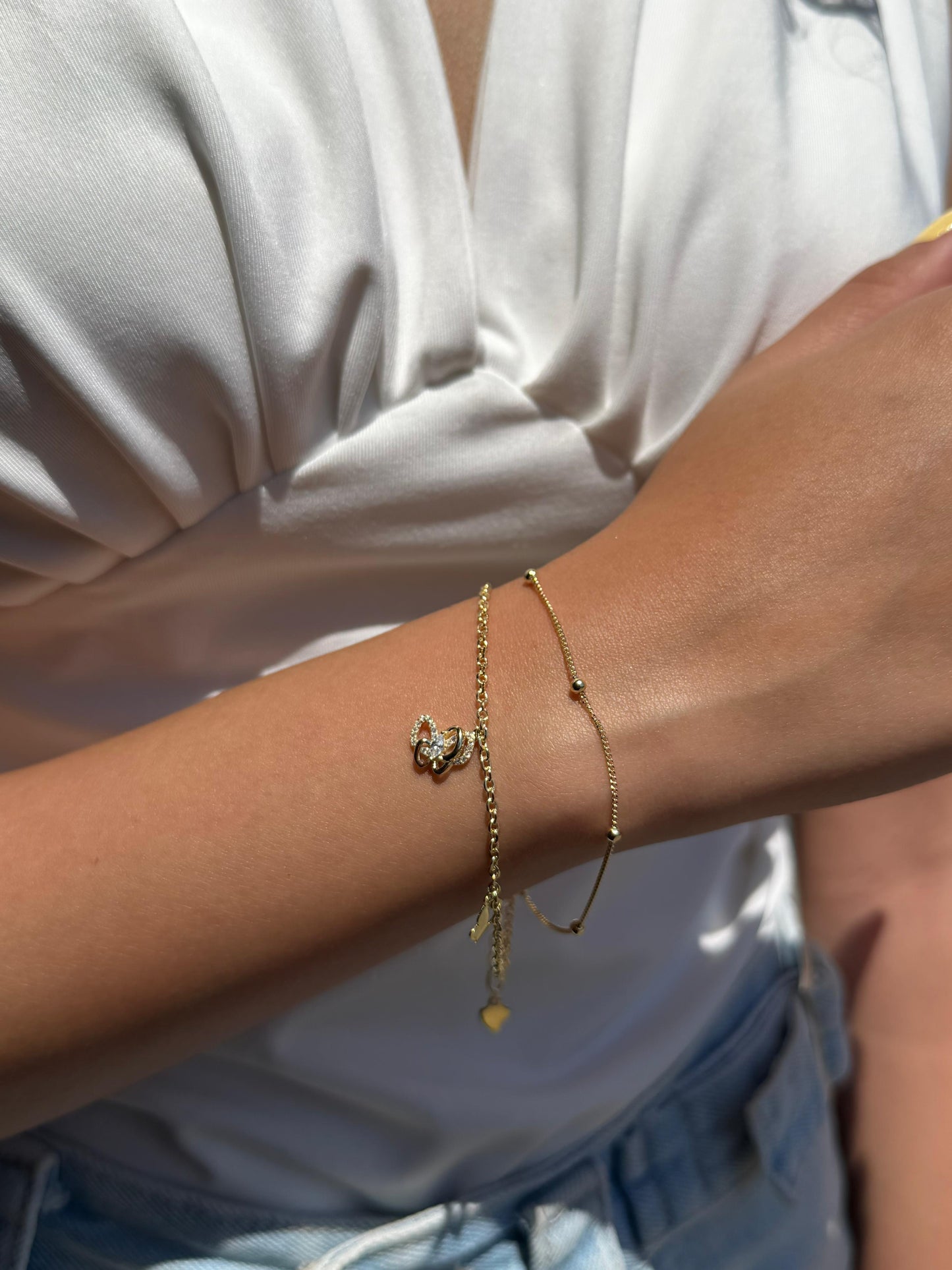 Double Gold plated Bracelet -in Sterling Silver -925