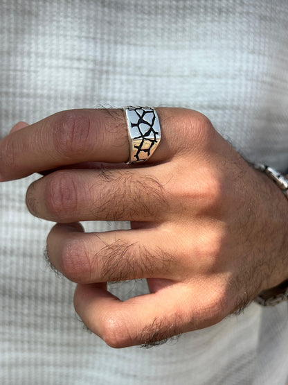 Rock Ring -for Men's Sterling Silver 925s
