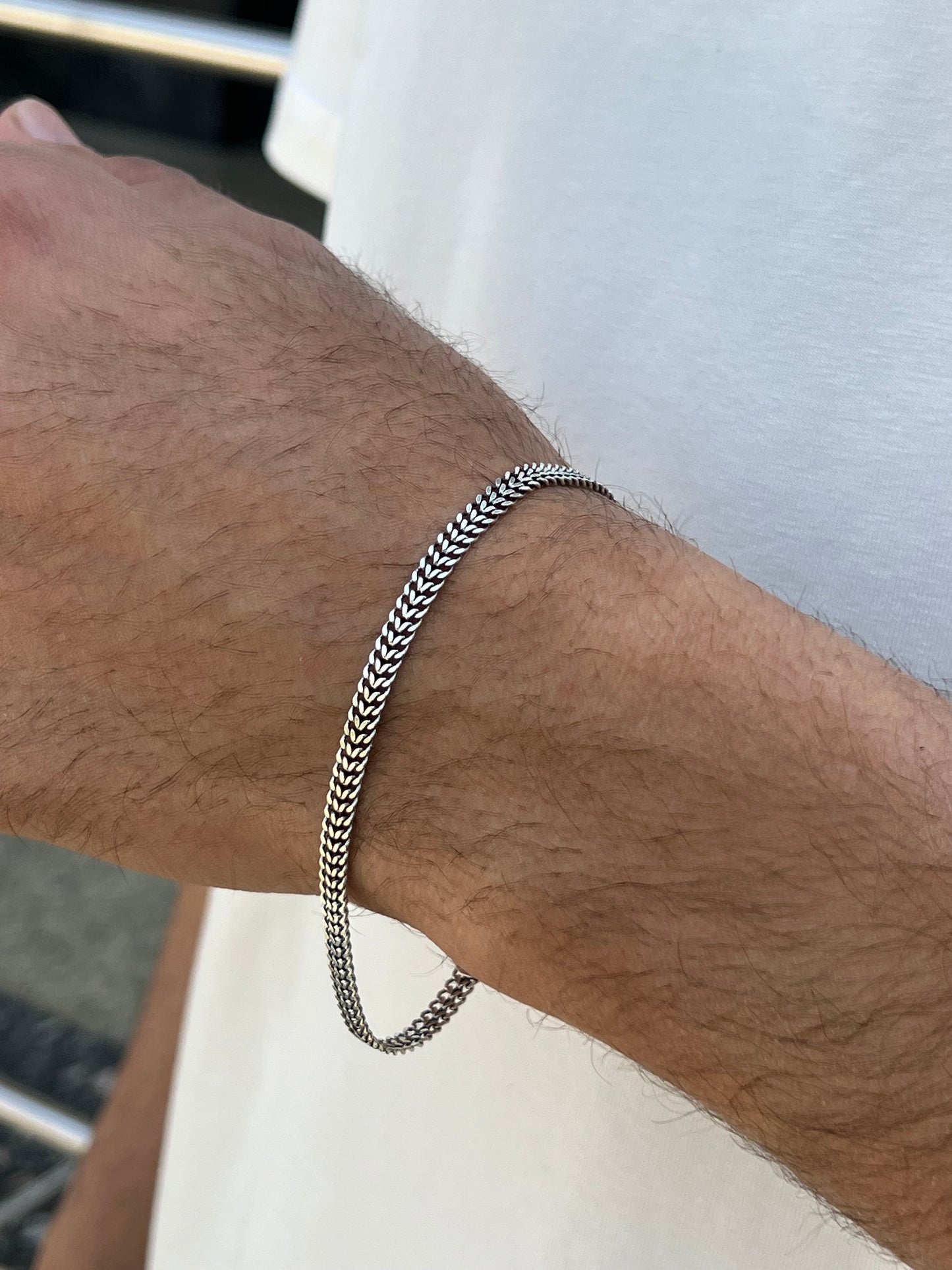 DRAGON BONE-S925 Sterling Silver Bracelet for men