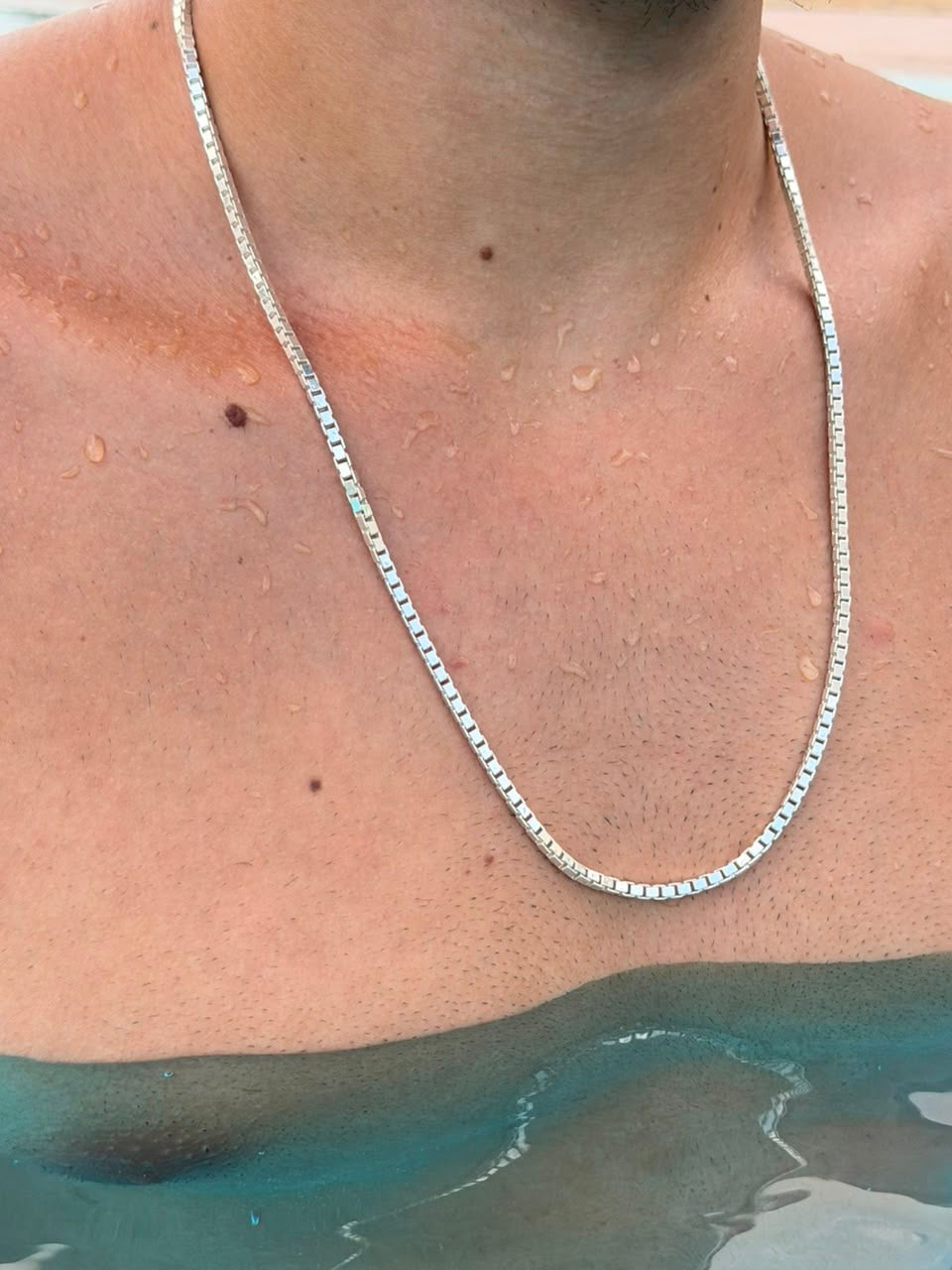 Italian BOX Necklace Sterling Silver 925s (64cm-3mm)