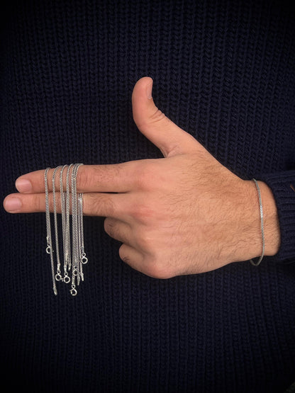 V Flow-S925 Sterling Silver Bracelet for men-Approx 18.5 cm