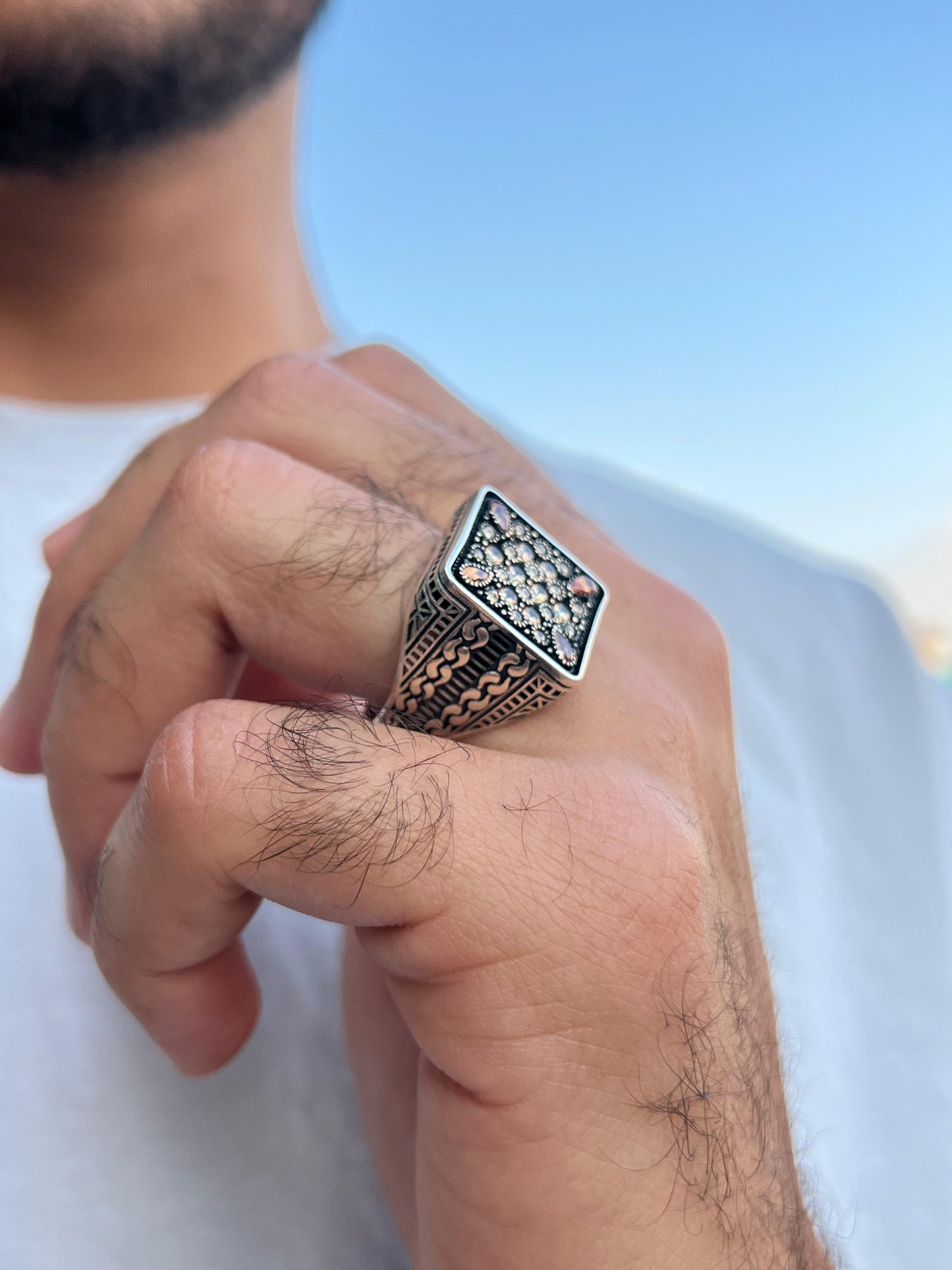 Crown Jewel Ring -Sterling Silver 925s