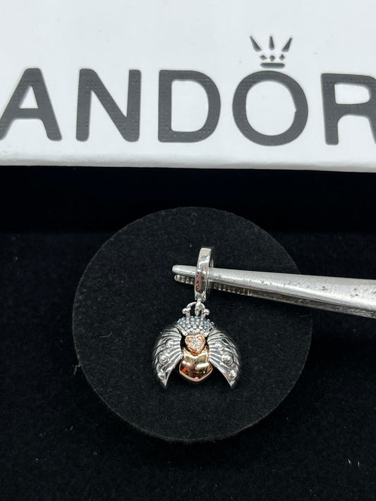 Pandora 14K Rose Gold Plated & Silver Ladybird Dangle Charm