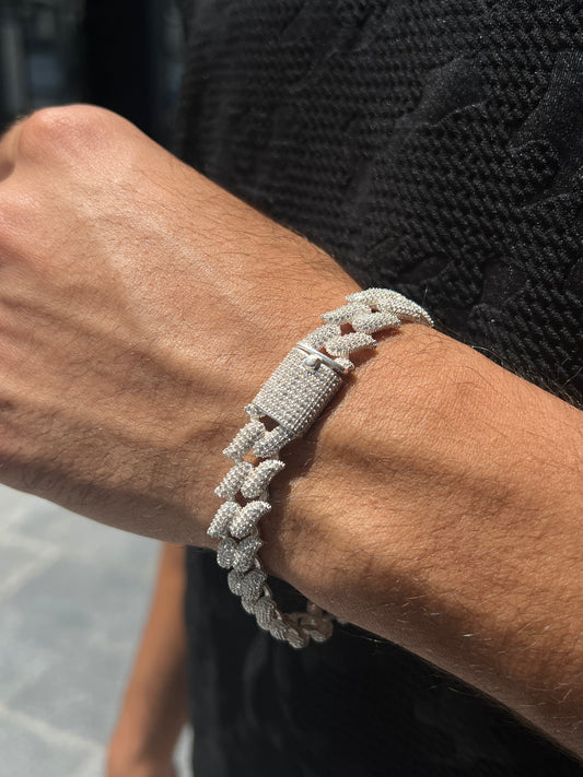 V-Iced Gangster Chain -Bracelet S925 Sterling Silver for men