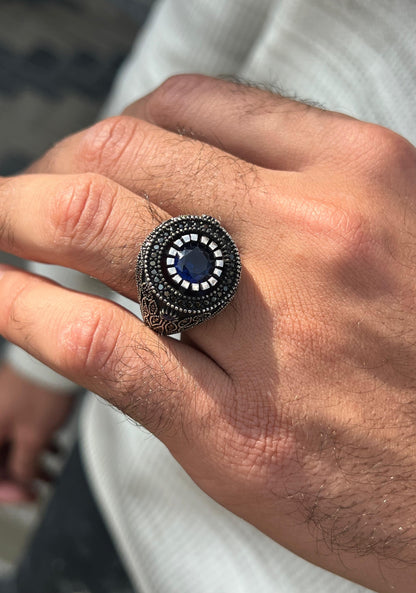 Dark Jewel Ring -Sterling Silver 925s