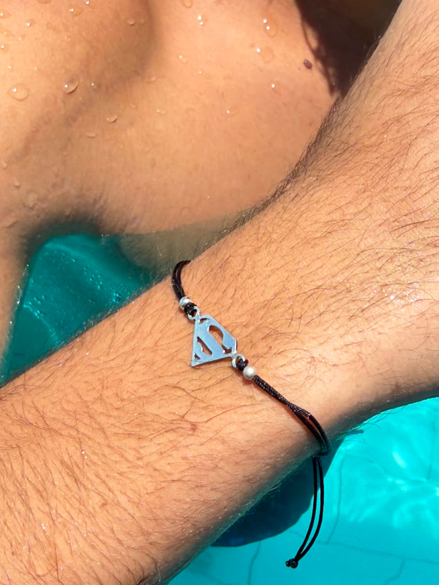 SuperMan Adjustable Macramé Bracelet