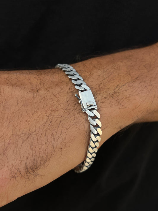 Bold Grommet Bracelet for Men's Sterling Silver 925s