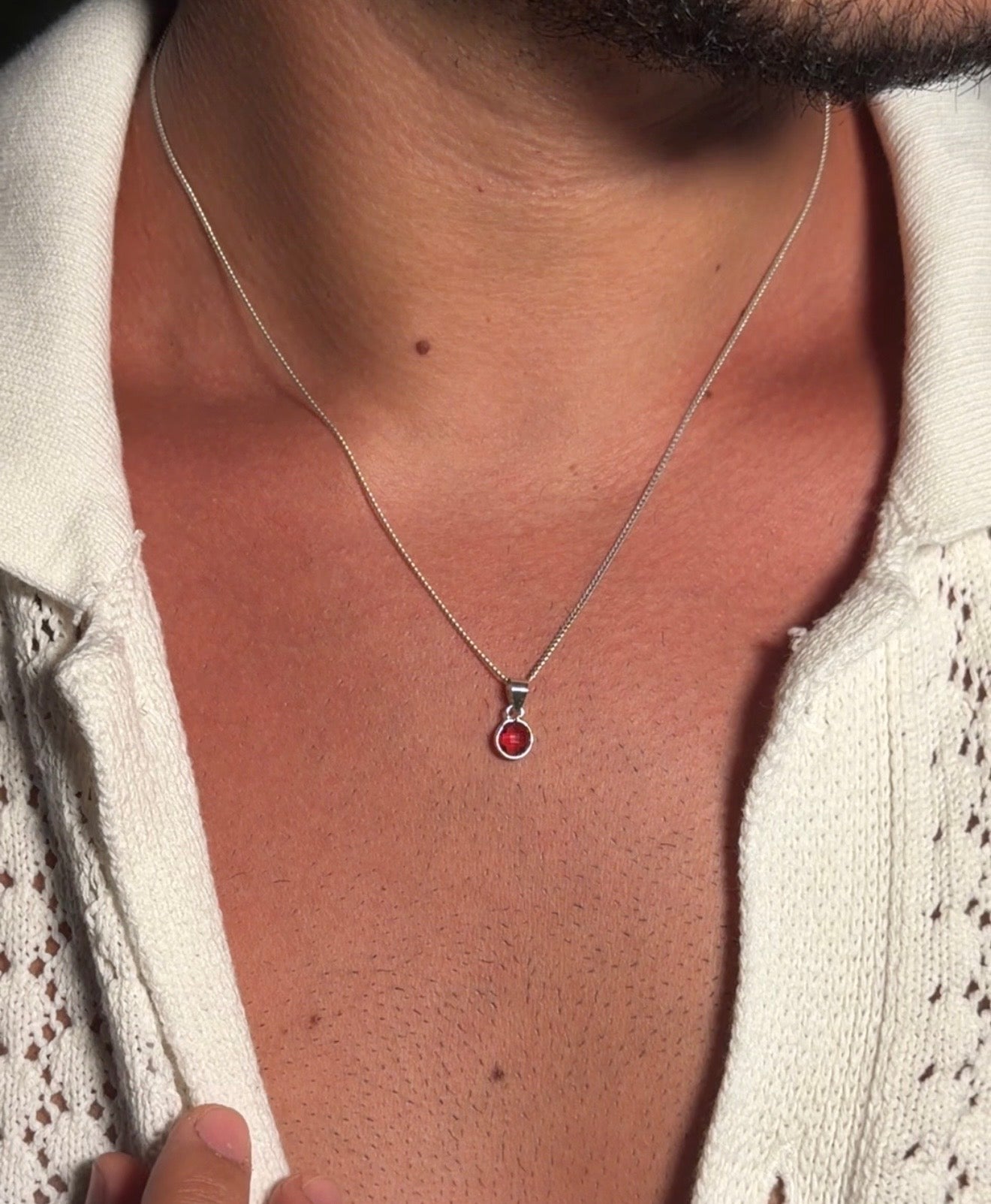 Mono Drop Necklace in Sterling Silver 925s