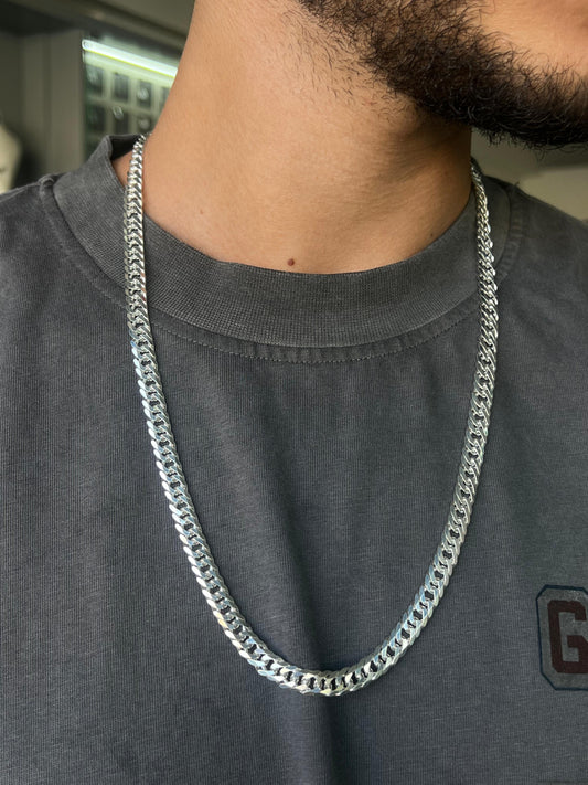 Miami Grommet Link Chain For Men Sterling Silver - 925- 2 Sizes