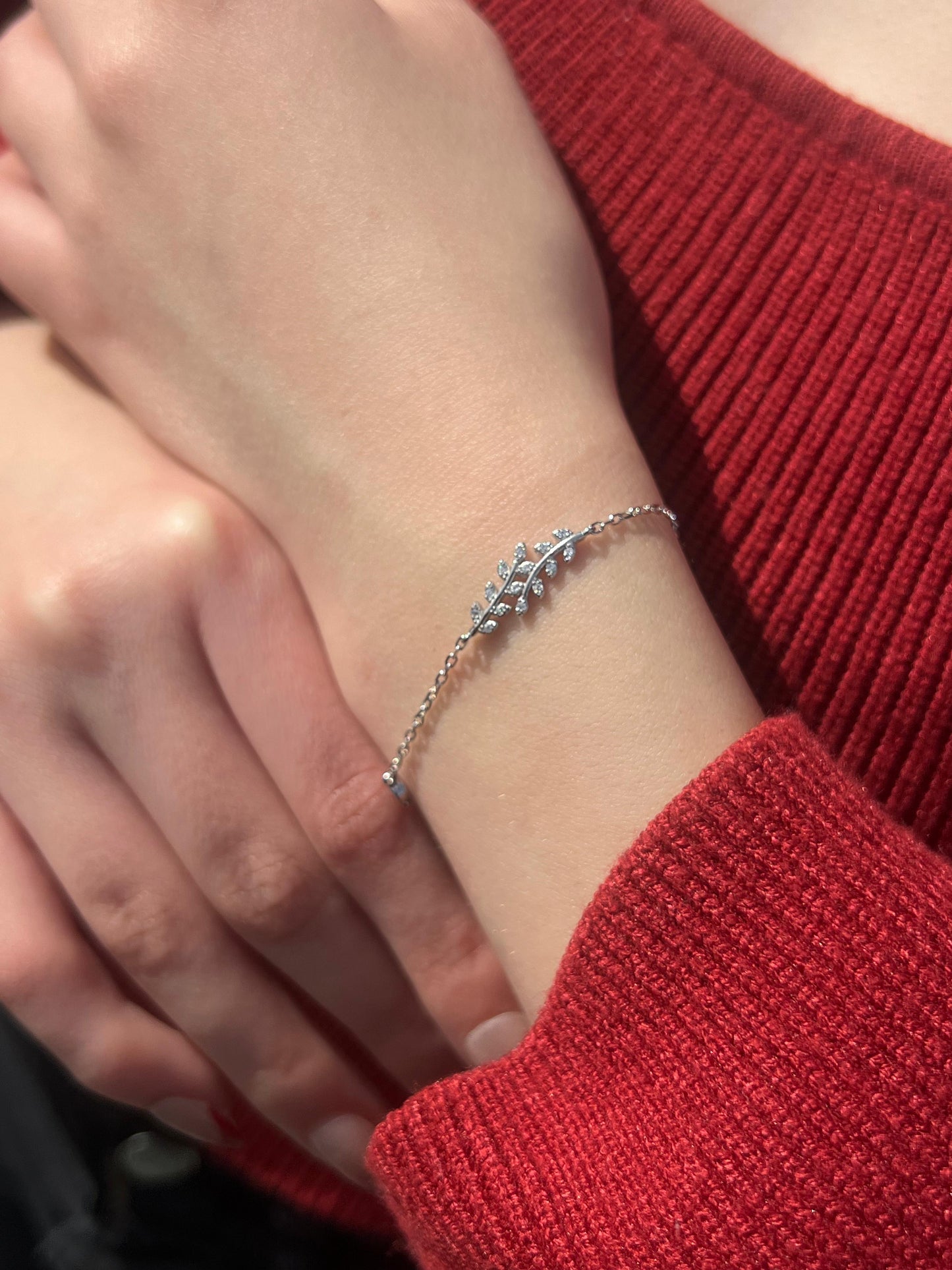 Olive Branch Bracelet -in Sterling Silver -925