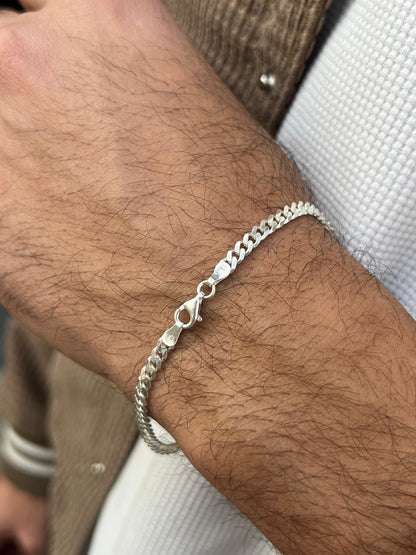 4mm Grommet Vermeil-S925 Sterling Silver Bracelet for men