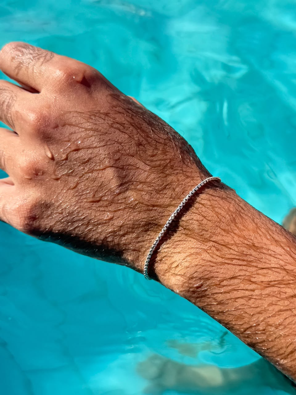 Thin Edge Bracelet Sterling Silver 925s-(2mm)