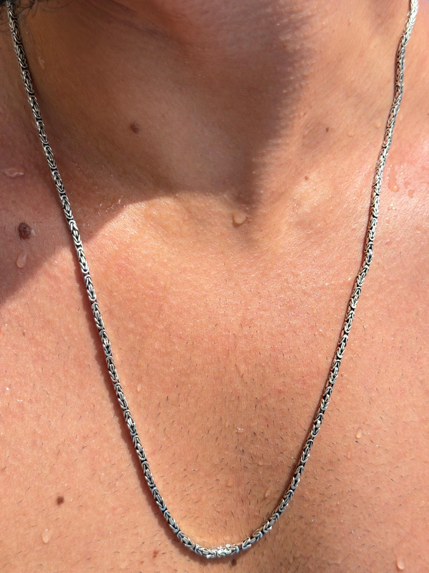 King Necklace Sterling Silver 925s-63cm