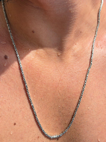 King Necklace Sterling Silver 925s-63cm