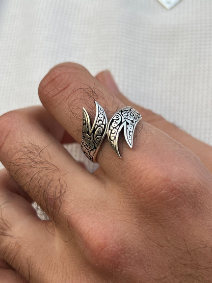 Dark Blade Ring -for Men's Sterling Silver 925s