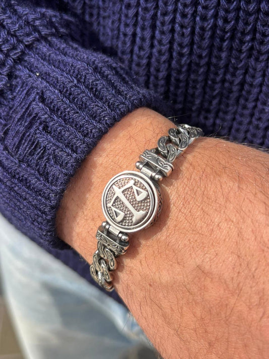 Judge’s Rotating Bracelet S925 Sterling Silver 21.5cm