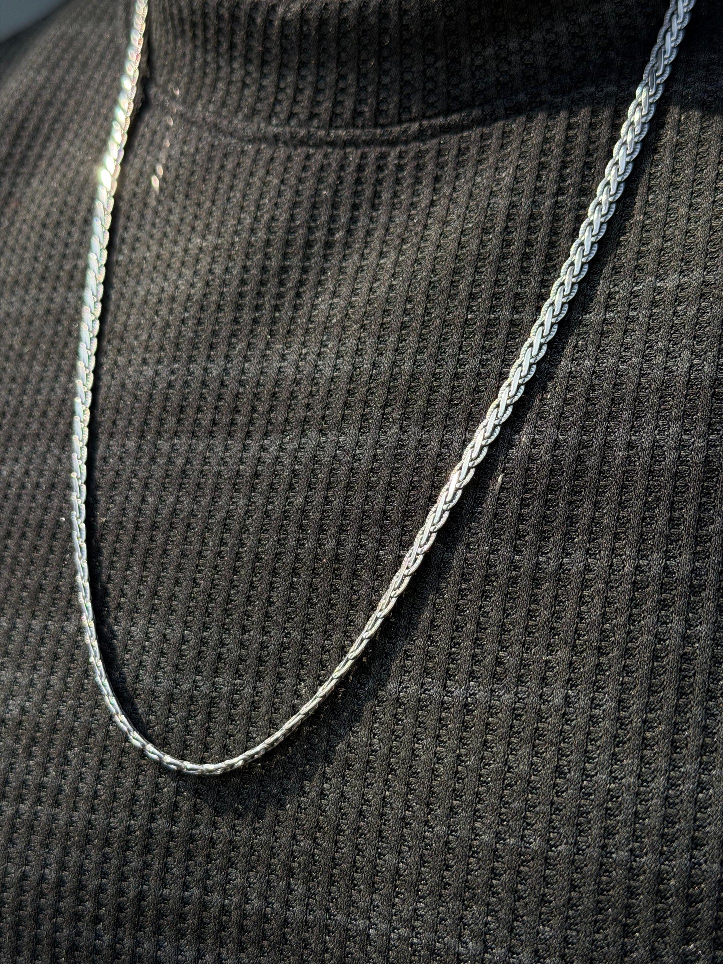 Franko Link Chain For Men Sterling Silver925 -(64cm-4mm)