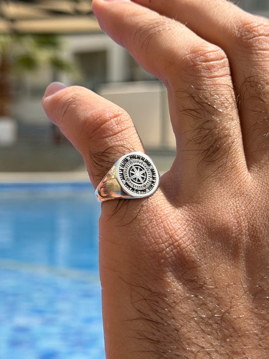 Sharp Compass Ring -for Men's Sterling Silver 925s