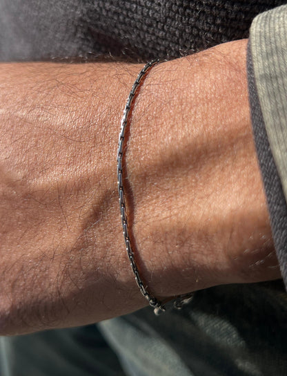 Link Chain S925 Sterling Silver Bracelet (19cm-2mm)