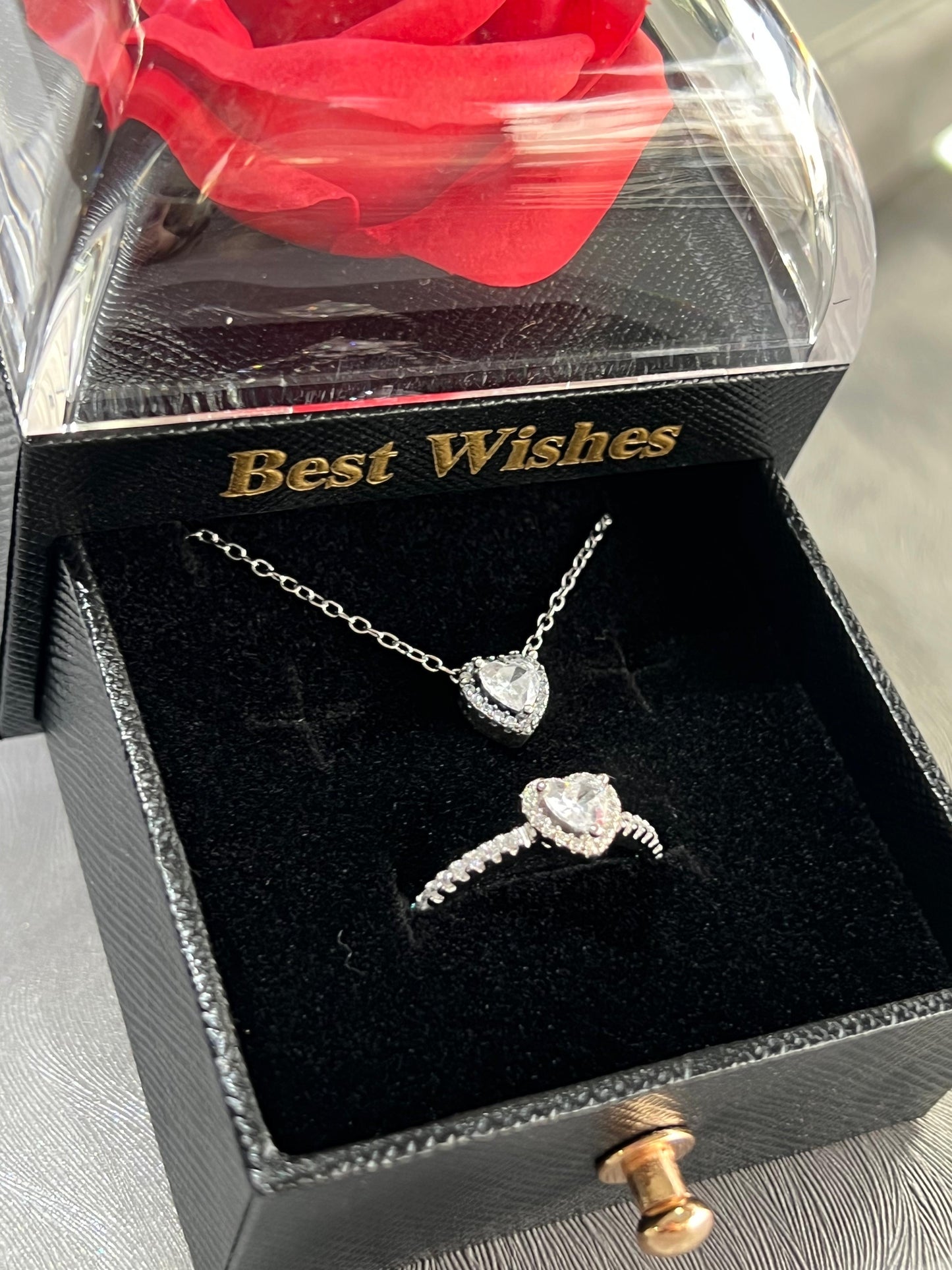 Small Black one Flower Valentine’s Box Drawer ❤️‍🔥