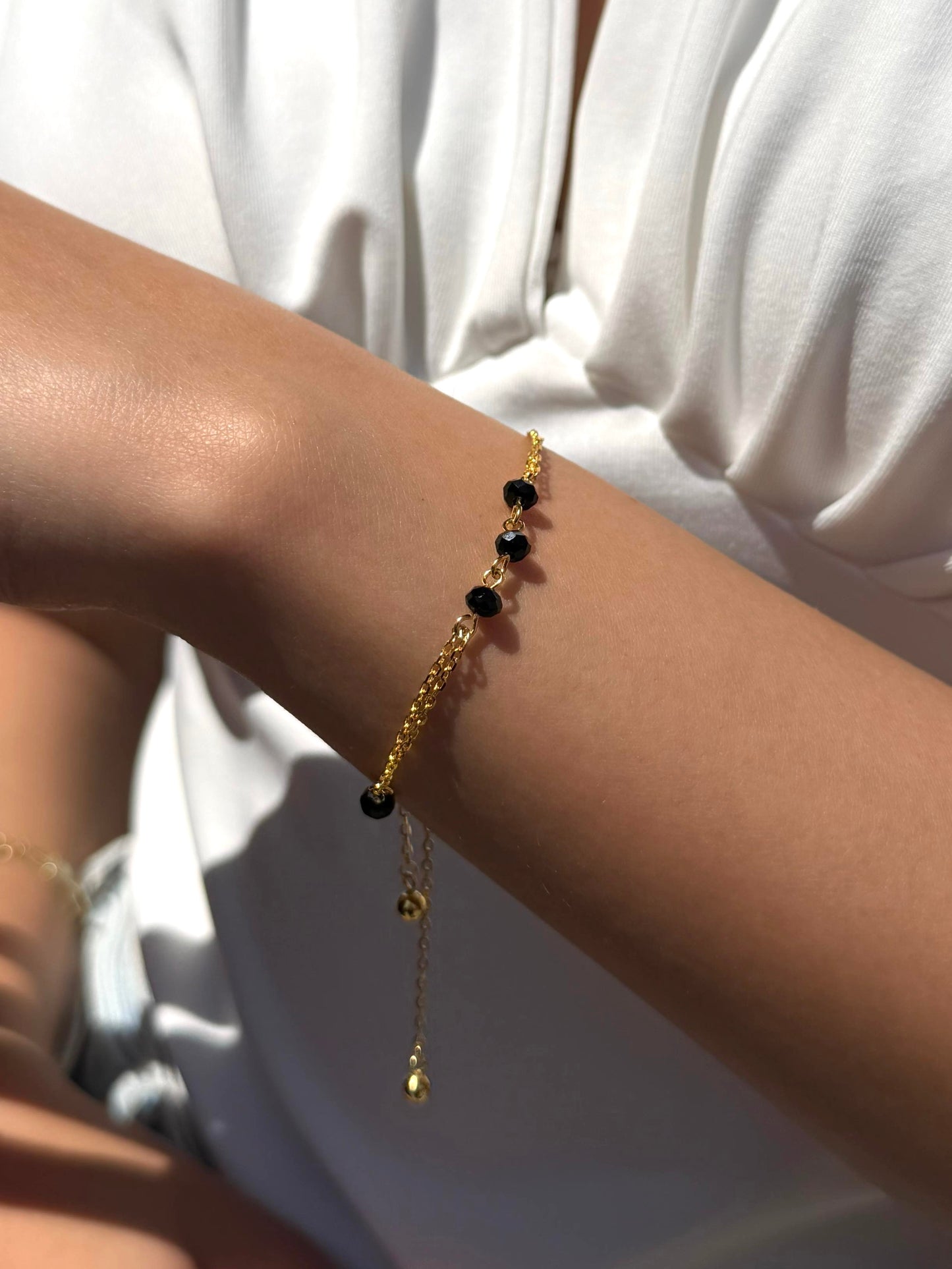 Gold plated Slider Bracelet -in Sterling Silver -925