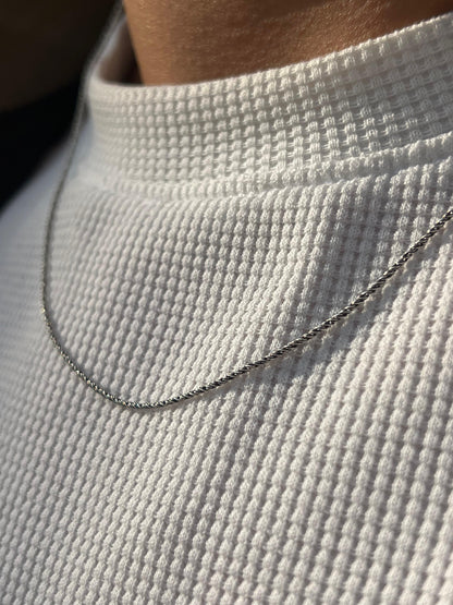 Slim Wire Necklace for Men's Sterling Silver 925s