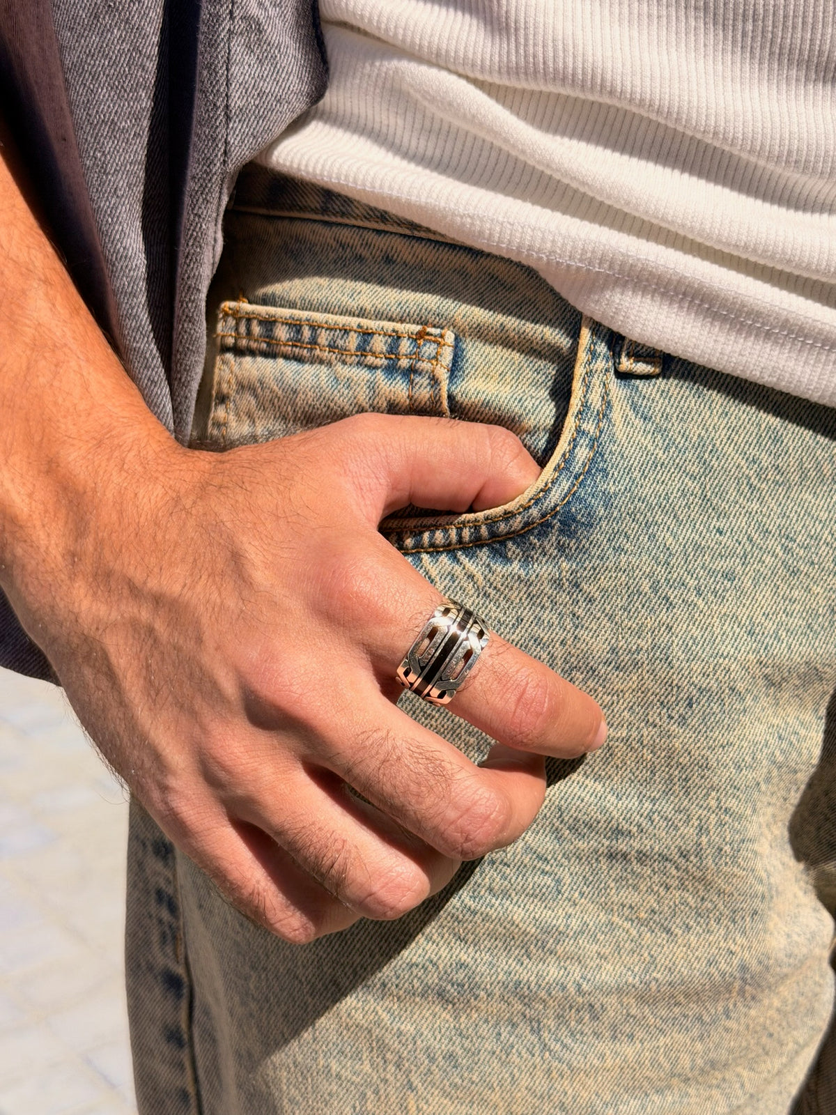 Cipher Ring in Sterling Silver 925s