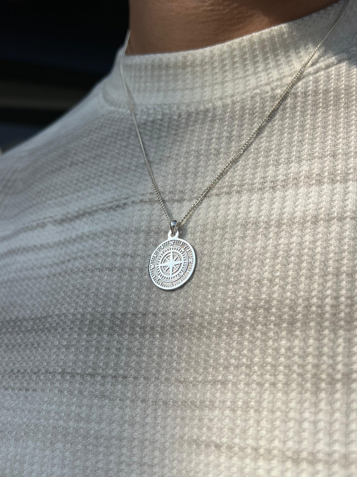 Compass Necklace Sterling Silver 925s