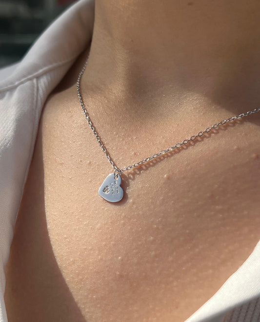 With love Heart Necklace-in Sterling Silver -925