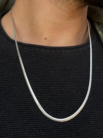 Snake Chain For Men Sterling Silver925-(60cm-5mm)