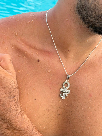 Nefra Necklace for Men's Sterling Silver 925s