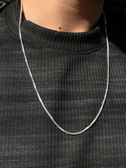 Box Chain For Men Sterling Silver925-(64cm-2mm)