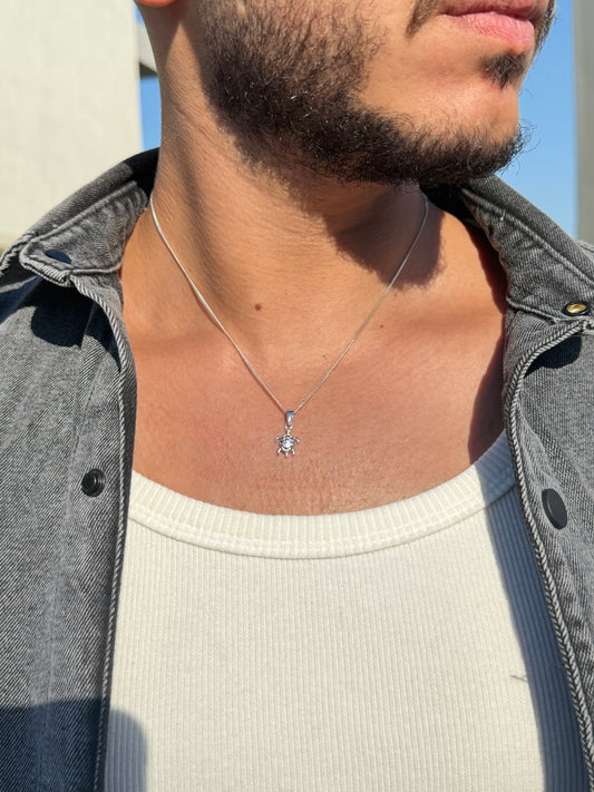 Chelon Turtle Necklaces for Men's Sterling Silver 925s