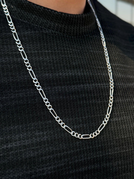Miami Gro Necklace for Men's Sterling Silver 925s- 65cm-5mm