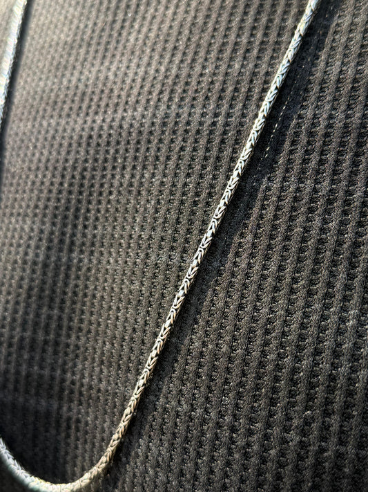 King Necklace for Men's Sterling Silver 925s- 75cm-2.5mm