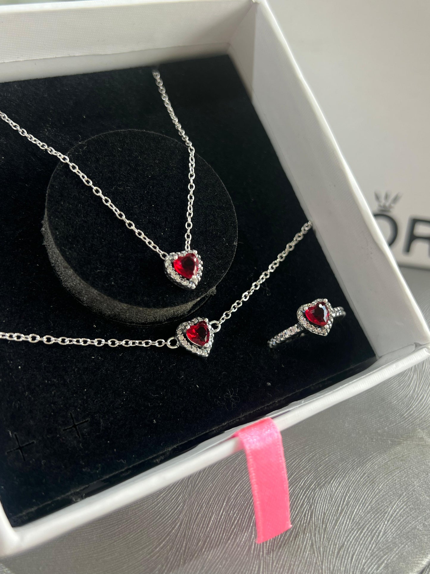 Heart Trio Set with bracelet-Italian Silver 925